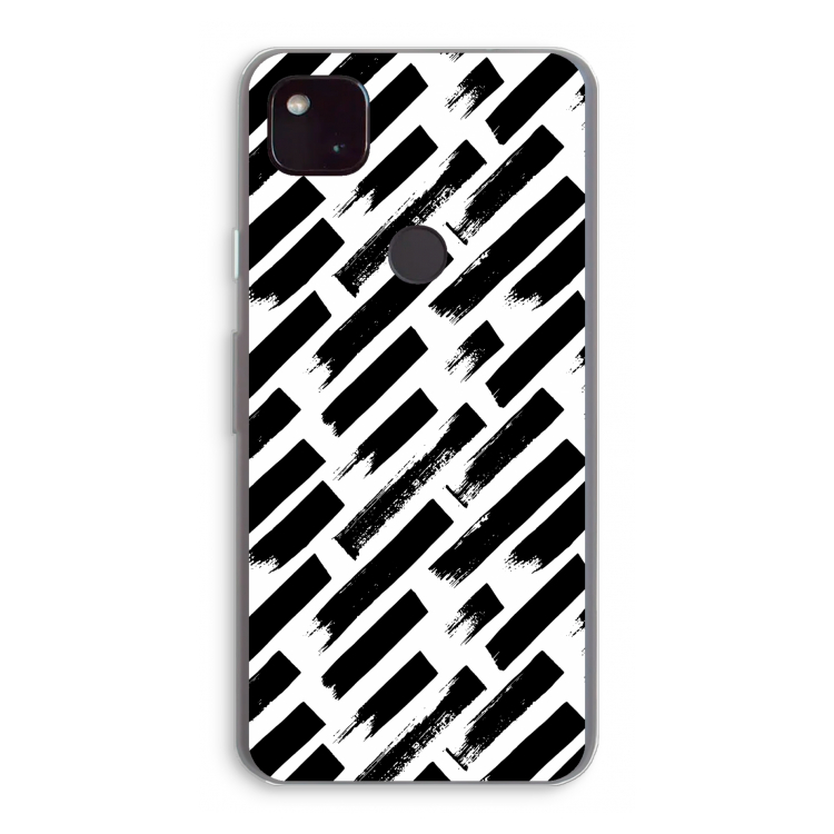 Zwarte vegen: Google Pixel 4a 5G Transparant Hoesje