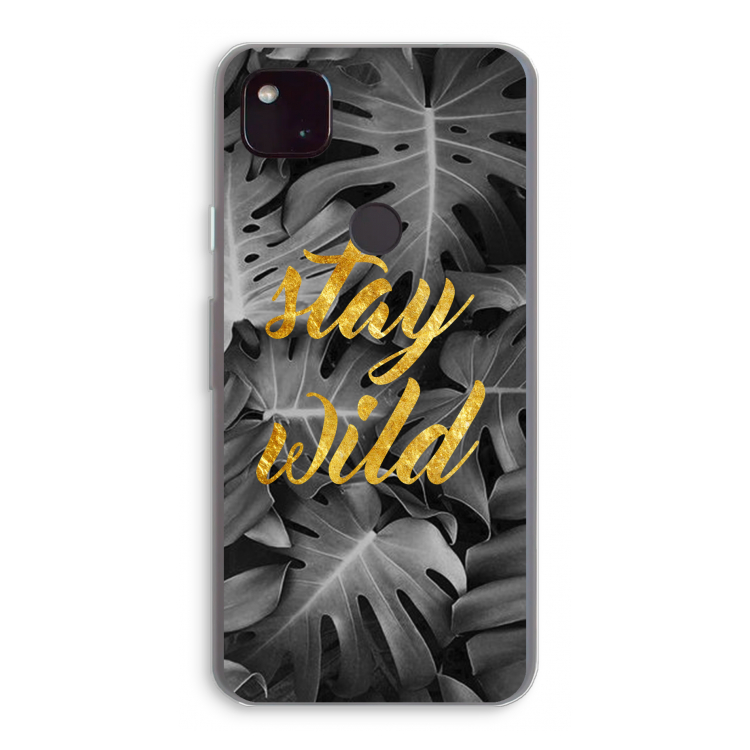 Stay wild: Google Pixel 4a 5G Transparant Hoesje