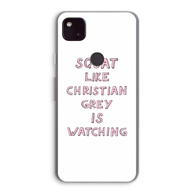 Christian Grey: Google Pixel 4a 5G Transparant Hoesje