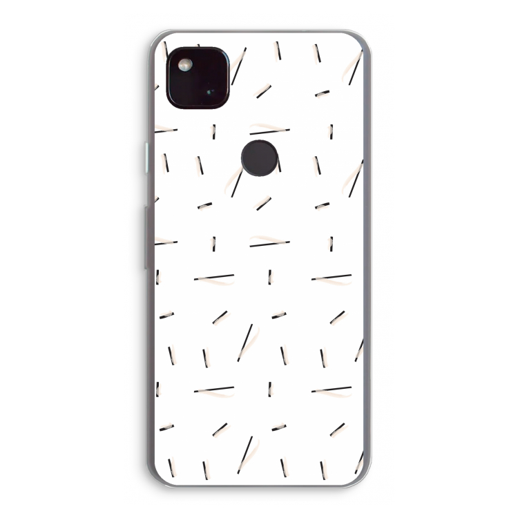Hipster stripes: Google Pixel 4a 5G Transparant Hoesje
