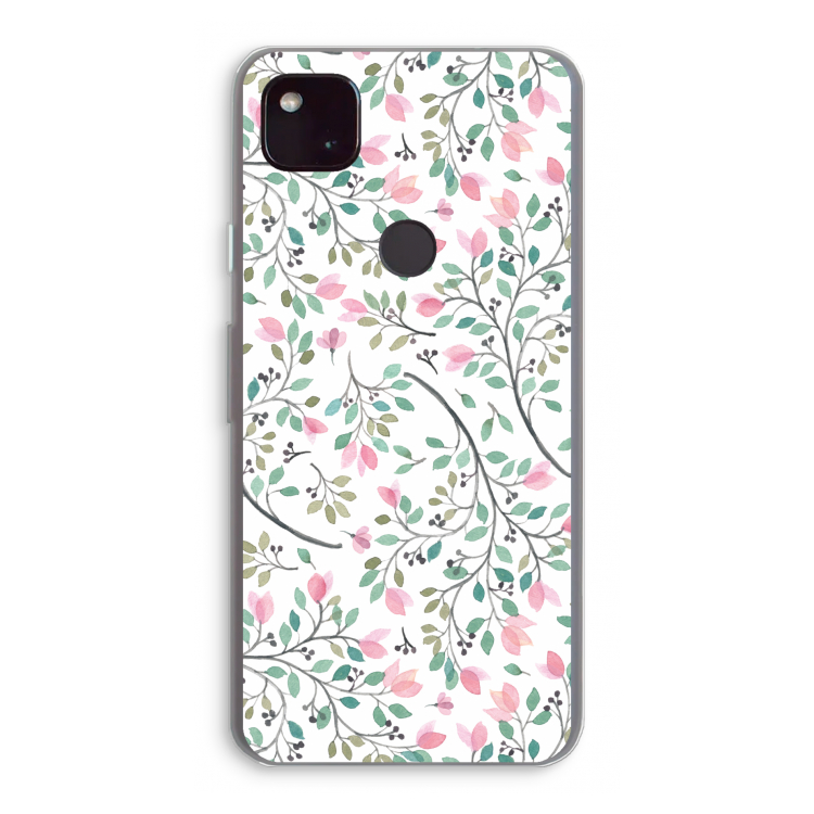 Sierlijke bloemen: Google Pixel 4a 5G Transparant Hoesje