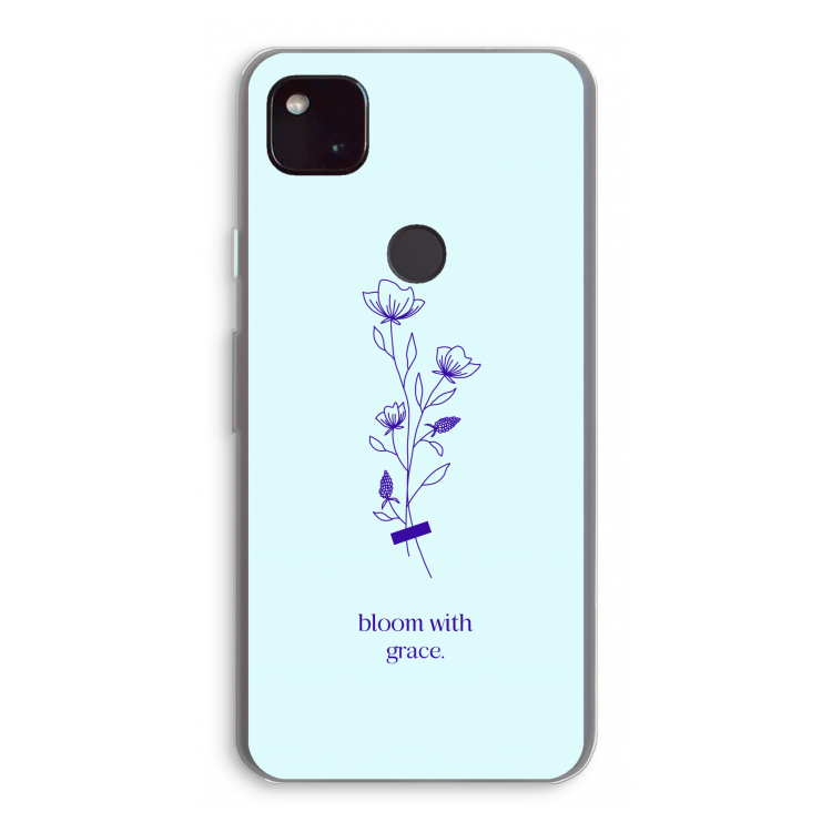 Bloom with grace: Google Pixel 4a 5G Transparant Hoesje
