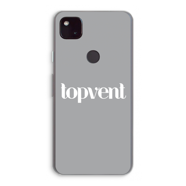 Topvent Grijs Wit: Google Pixel 4a 5G Transparant Hoesje