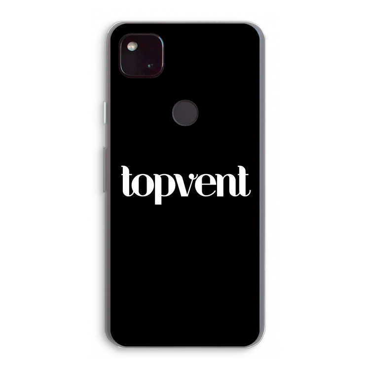 Topvent Zwart: Google Pixel 4a 5G Transparant Hoesje