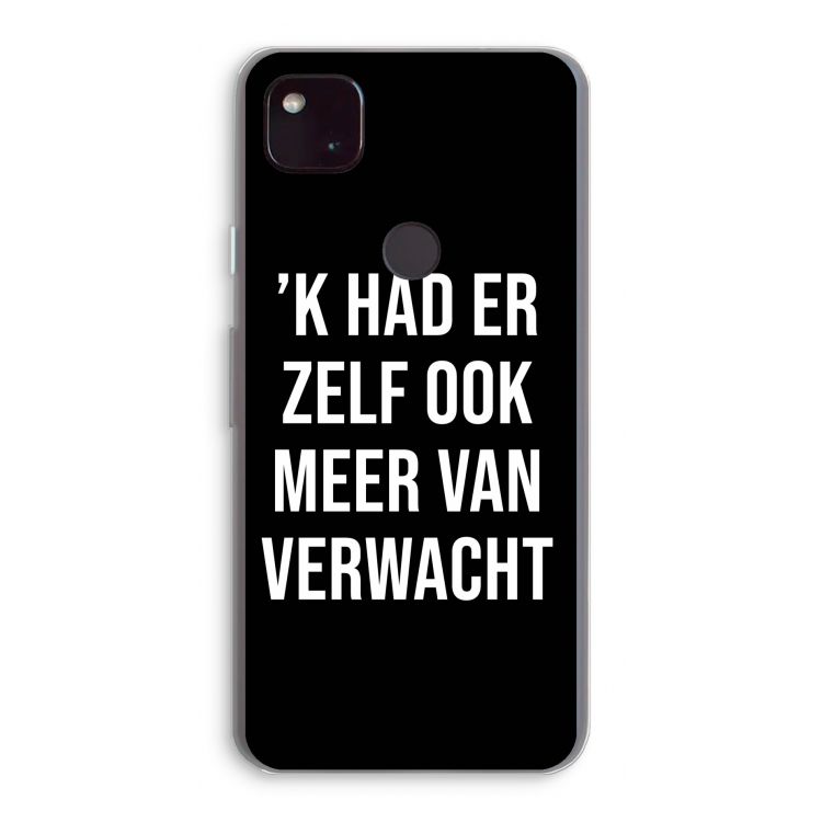 Meer verwacht - Zwart: Google Pixel 4a 5G Transparant Hoesje