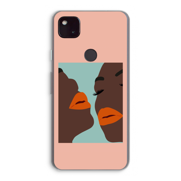 Orange lips: Google Pixel 4a 5G Transparant Hoesje