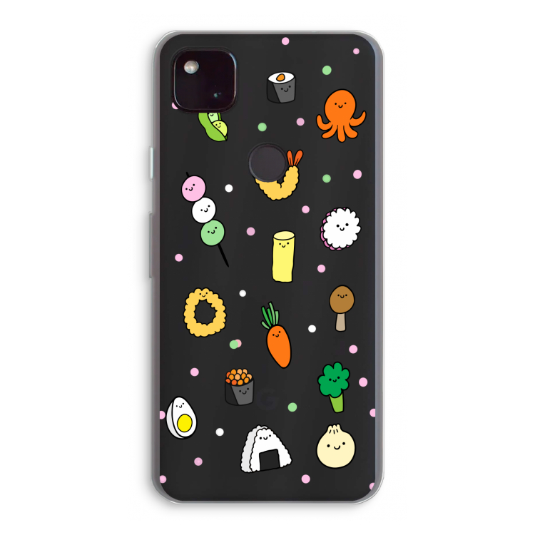 Happy bento friends: Google Pixel 4a 5G Transparant Hoesje