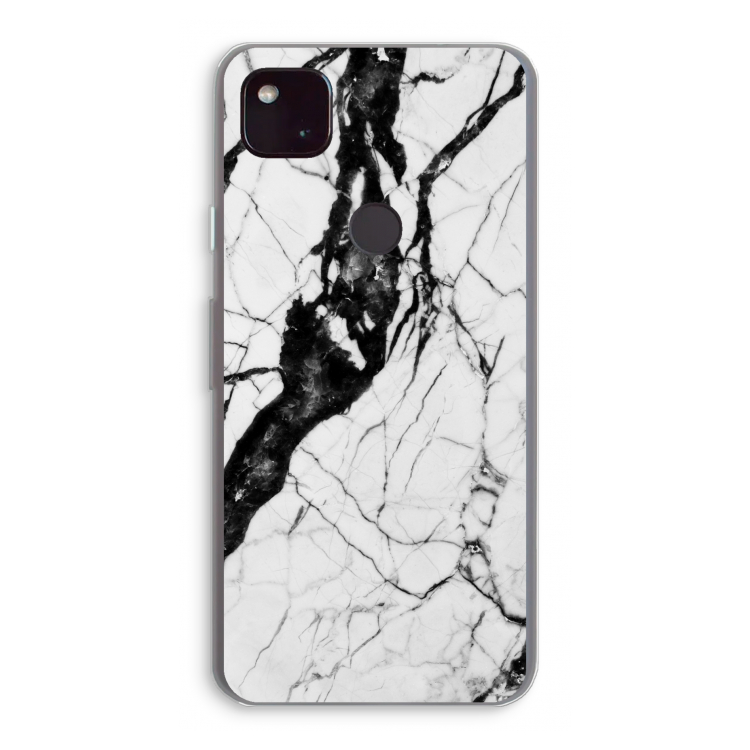 Witte marmer 2: Google Pixel 4a 5G Transparant Hoesje
