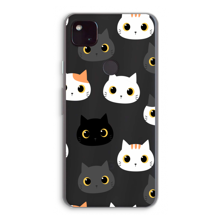 Katten: Google Pixel 4a 5G Transparant Hoesje