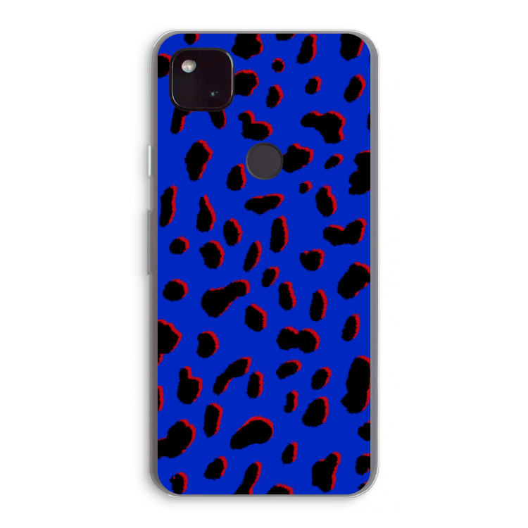 Blue Leopard: Google Pixel 4a 5G Transparant Hoesje