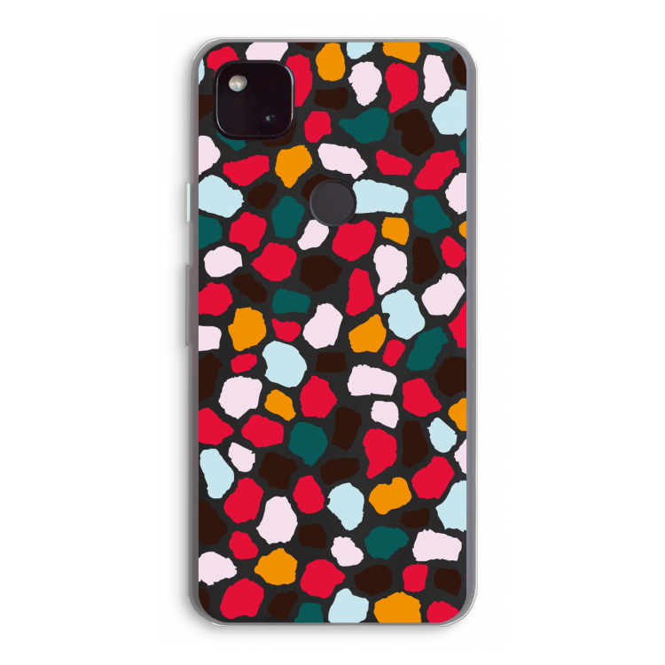 Colored Giraffe: Google Pixel 4a 5G Transparant Hoesje