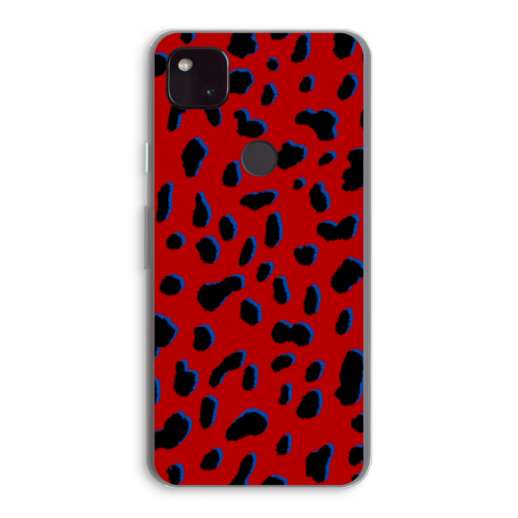 Red Leopard: Google Pixel 4a 5G Transparant Hoesje