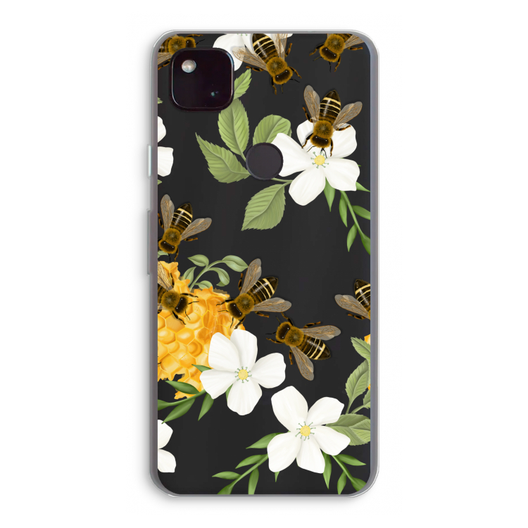 No flowers without bees: Google Pixel 4a 5G Transparant Hoesje