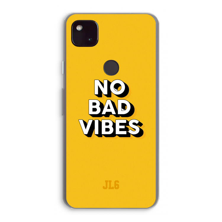 No Bad Vibes: Google Pixel 4a 5G Transparant Hoesje