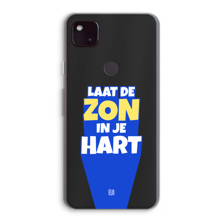 Laat de zon in je hart: Google Pixel 4a 5G Transparant Hoesje