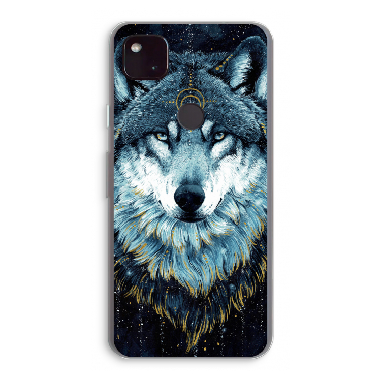 Darkness Wolf: Google Pixel 4a 5G Transparant Hoesje