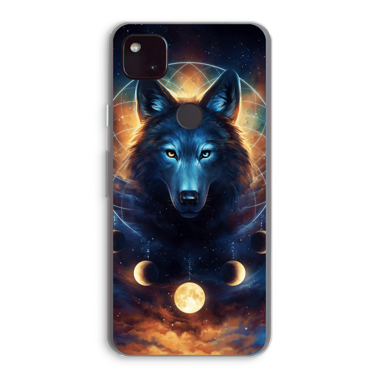 Wolf Dreamcatcher: Google Pixel 4a 5G Transparant Hoesje