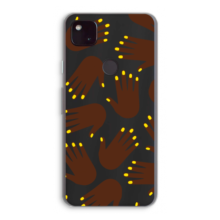 Hands dark: Google Pixel 4a 5G Transparant Hoesje