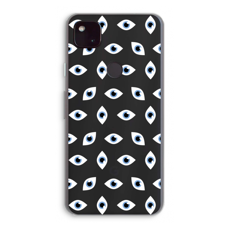 Eyes pattern: Google Pixel 4a 5G Transparant Hoesje