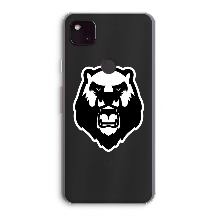 Angry Bear (white): Google Pixel 4a 5G Transparant Hoesje