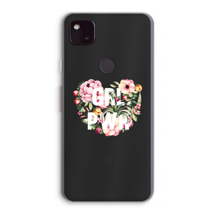 GRL PWR Flower: Google Pixel 4a 5G Transparant Hoesje