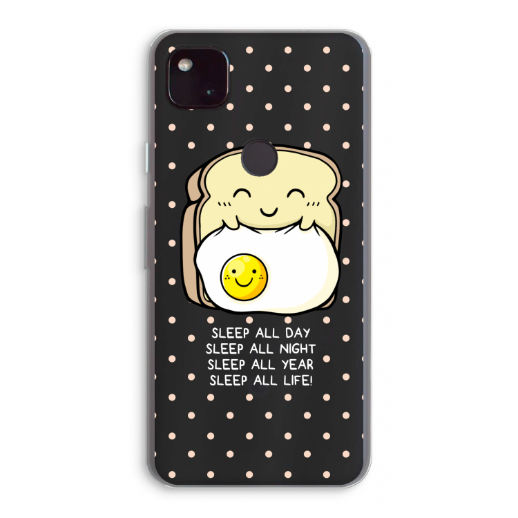 Sleep All Day: Google Pixel 4a 5G Transparant Hoesje