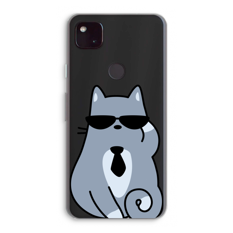 Cool cat: Google Pixel 4a 5G Transparant Hoesje