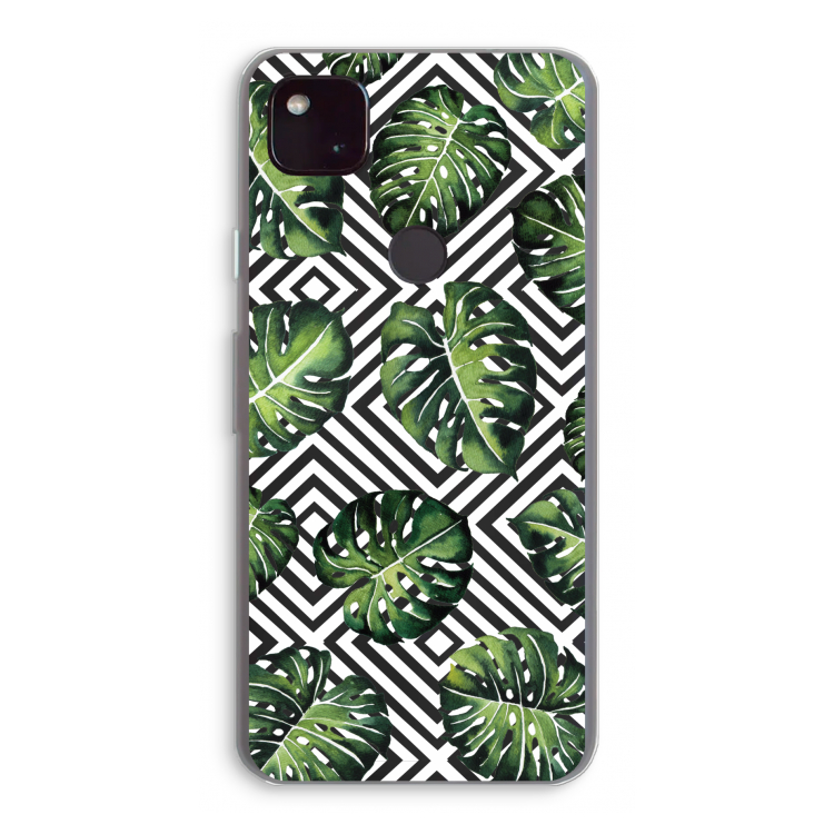 Geometrische jungle: Google Pixel 4a 5G Transparant Hoesje