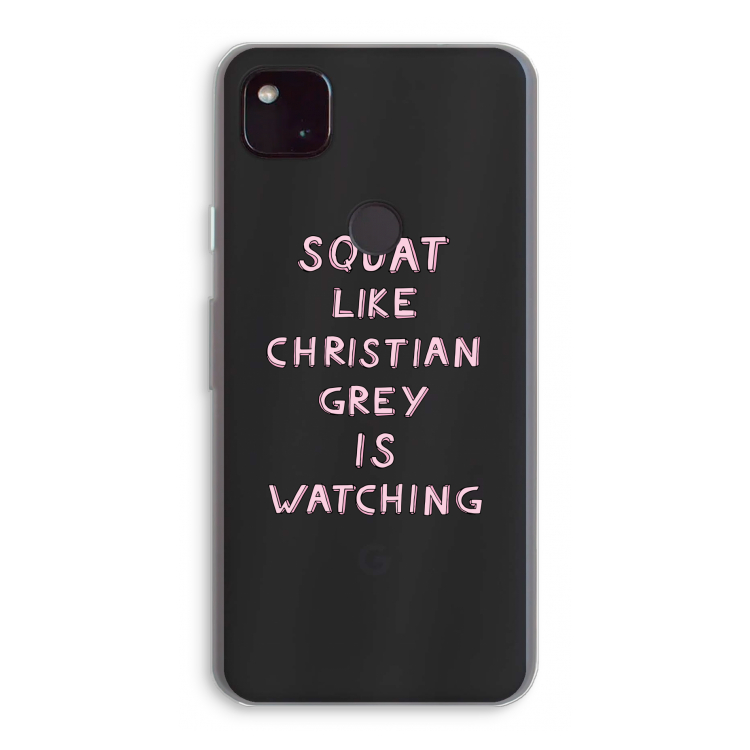 Christian Grey: Google Pixel 4a 5G Transparant Hoesje