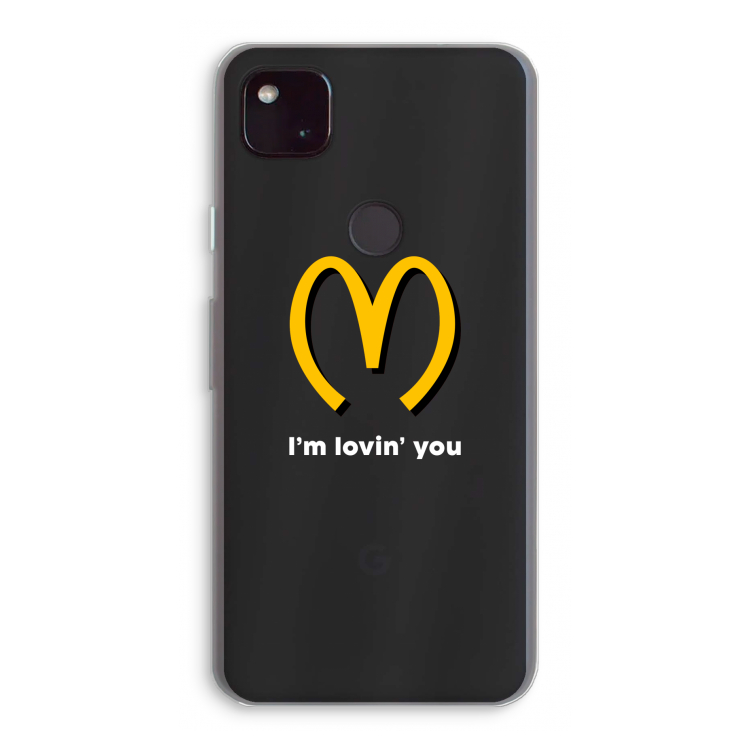 I'm lovin' you: Google Pixel 4a 5G Transparant Hoesje