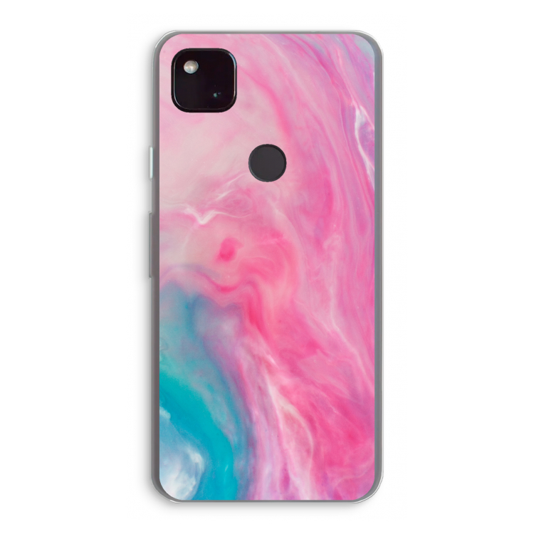 Roze explosie: Google Pixel 4a 5G Transparant Hoesje