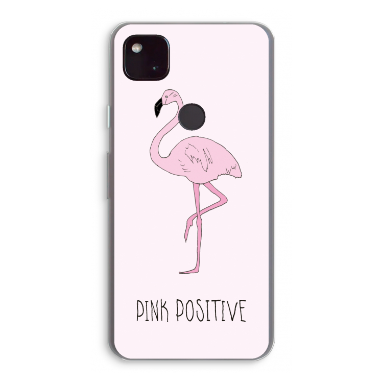 Pink positive: Google Pixel 4a 5G Transparant Hoesje