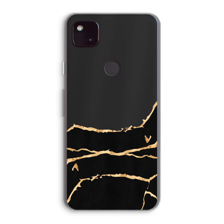 Gouden marmer: Google Pixel 4a 5G Transparant Hoesje