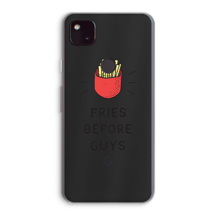 Fries before guys: Google Pixel 4a 5G Transparant Hoesje
