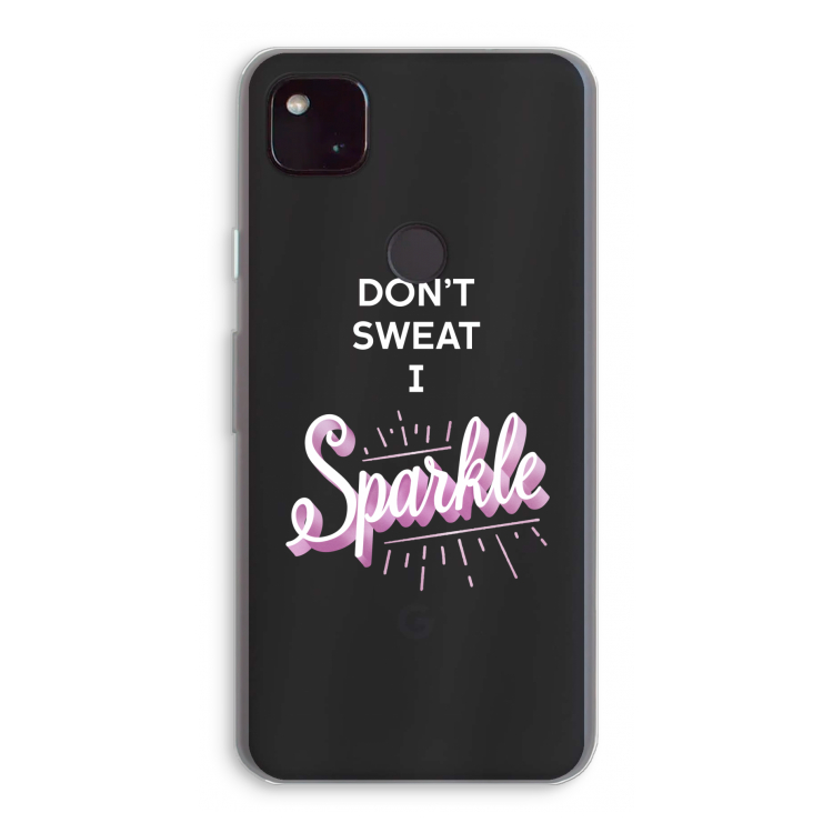 Sparkle quote: Google Pixel 4a 5G Transparant Hoesje