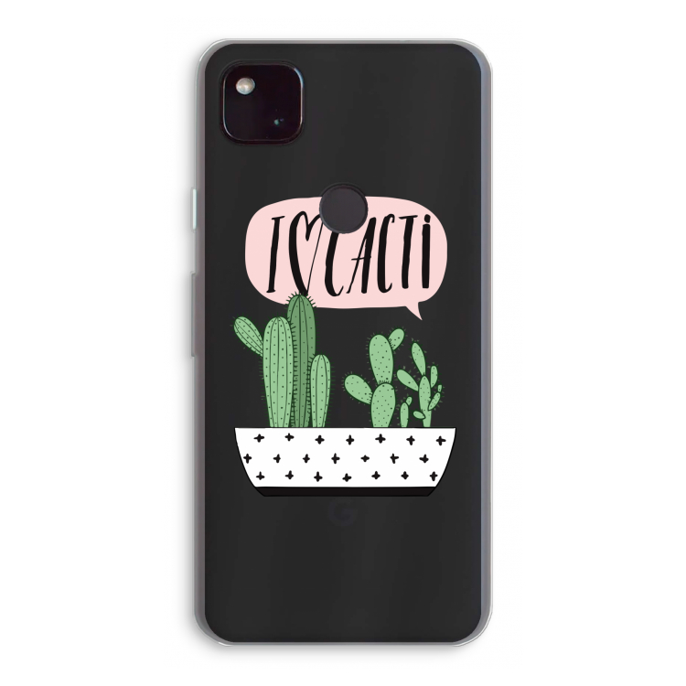 I love cacti: Google Pixel 4a 5G Transparant Hoesje