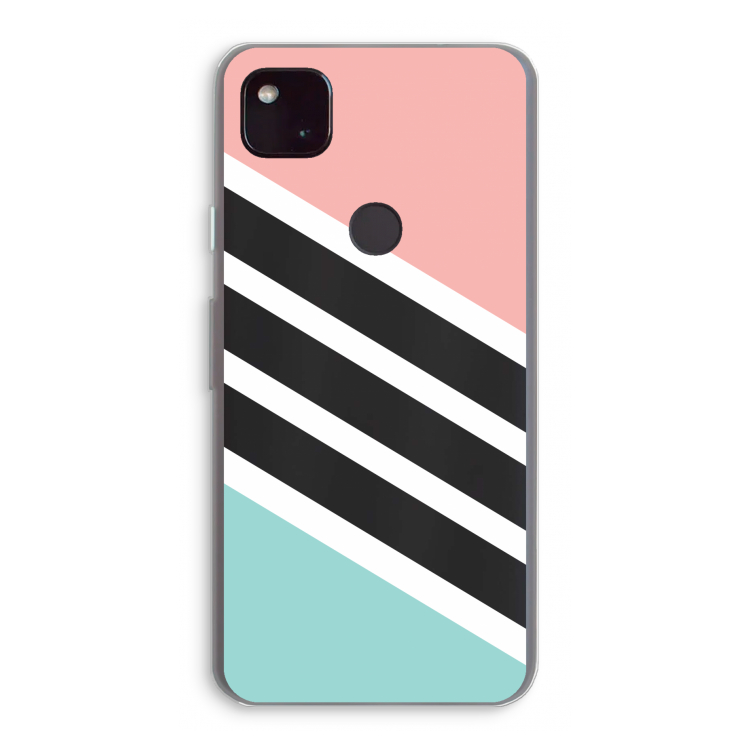 Strepen pastel: Google Pixel 4a 5G Transparant Hoesje