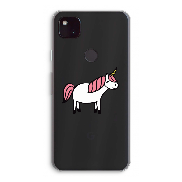Eenhoorn: Google Pixel 4a 5G Transparant Hoesje
