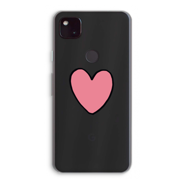 Hartje: Google Pixel 4a 5G Transparant Hoesje