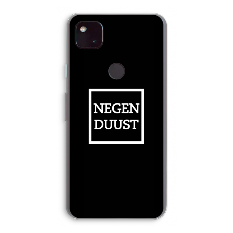Negenduust black: Google Pixel 4a 5G Transparant Hoesje