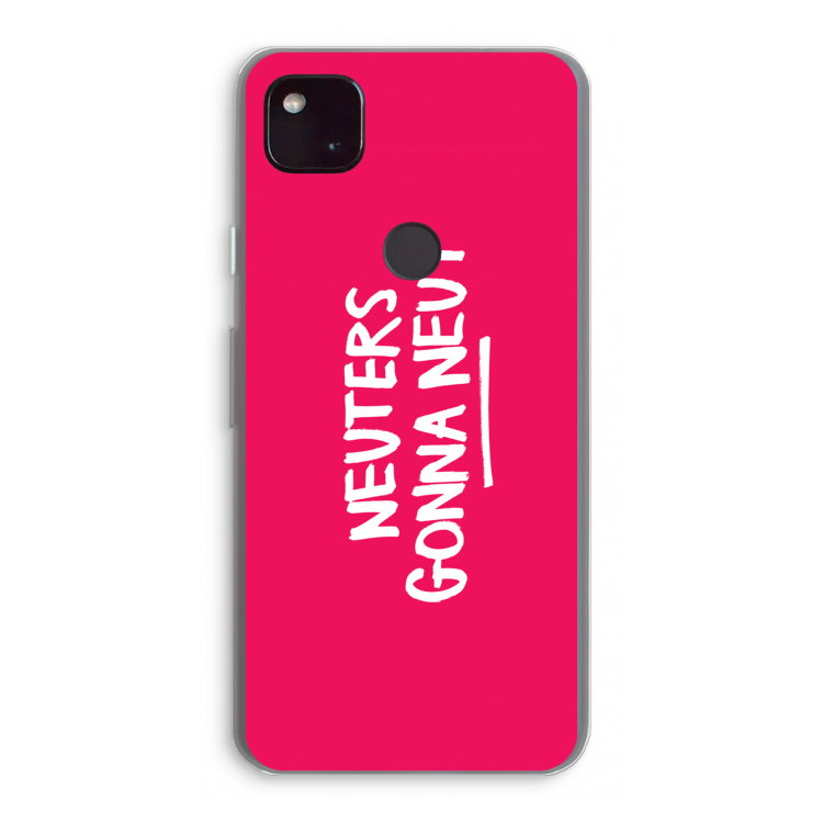Neuters (roze): Google Pixel 4a 5G Transparant Hoesje
