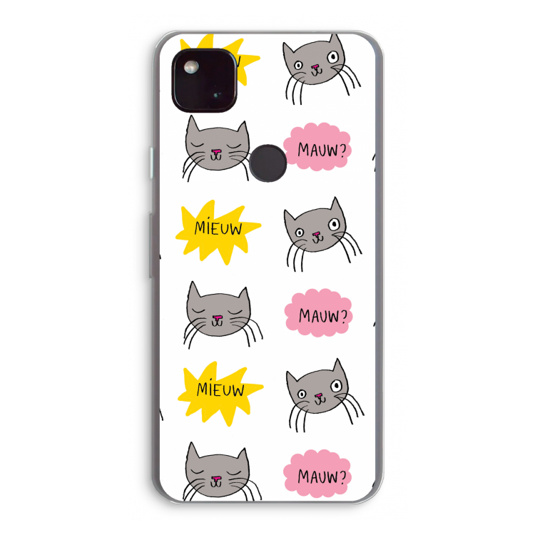 Meow: Google Pixel 4a 5G Transparant Hoesje