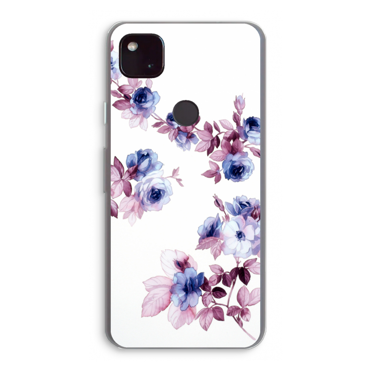 Waterverf bloemen: Google Pixel 4a 5G Transparant Hoesje