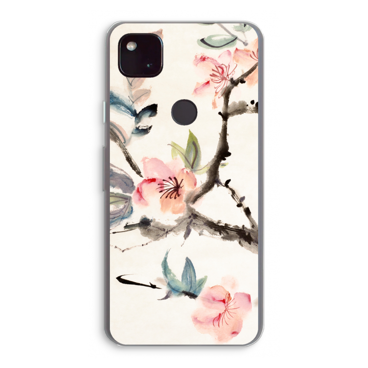 Japanse bloemen: Google Pixel 4a 5G Transparant Hoesje
