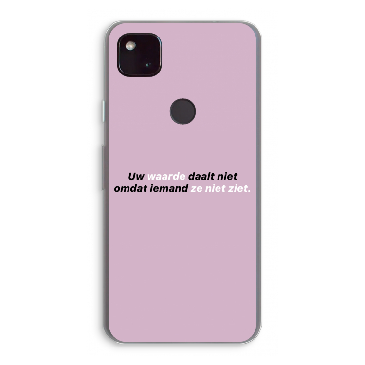 uw waarde daalt niet: Google Pixel 4a 5G Transparant Hoesje