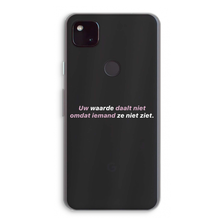 uw waarde daalt niet: Google Pixel 4a 5G Transparant Hoesje