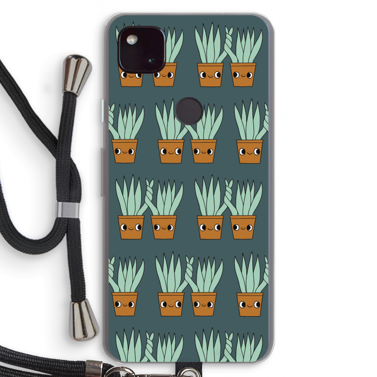 Sansevieria: Pixel 4a 5G Transparant Hoesje met koord
