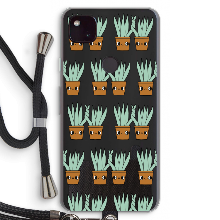 Sansevieria: Pixel 4a 5G Transparant Hoesje met koord