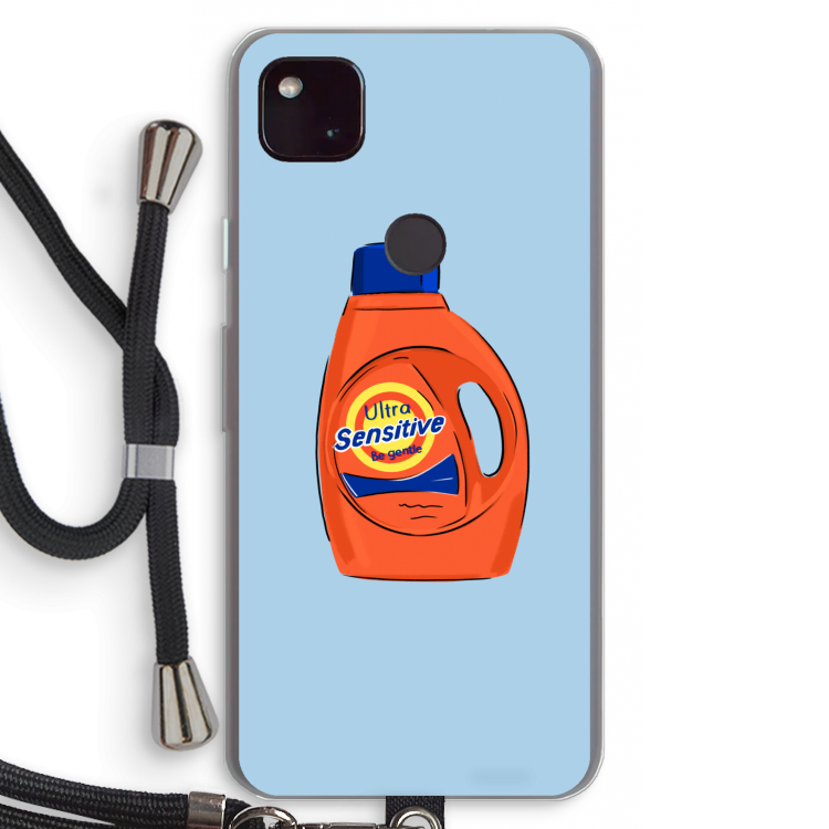 Ultra Sensitive: Pixel 4a 5G Transparant Hoesje met koord