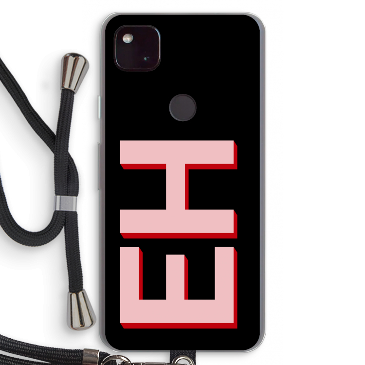 Monogram: Pixel 4a 5G Transparant Hoesje met koord